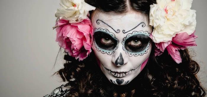 Mexikansk skelettsminkning calavera kvinna