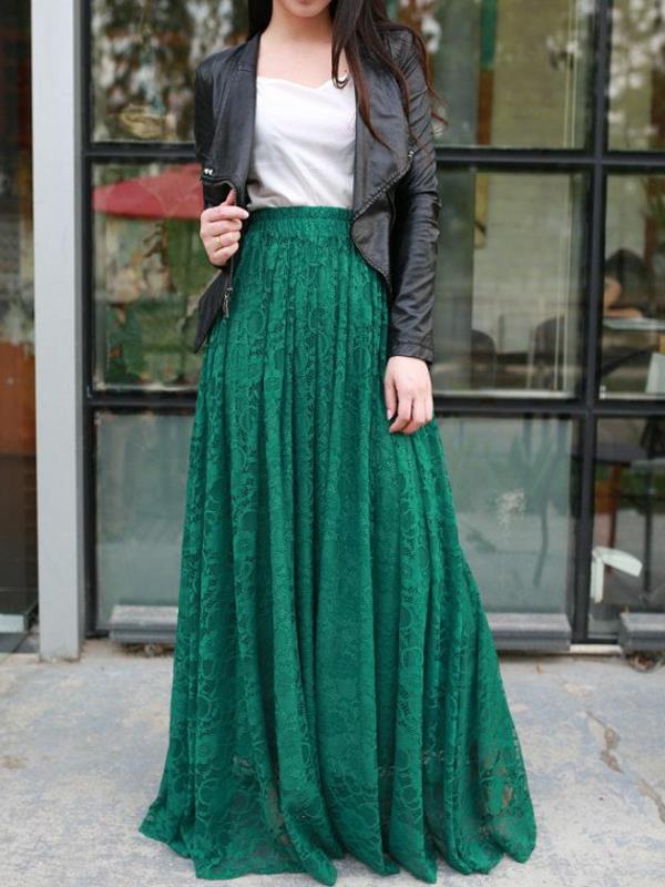 kjol-mode-grönt