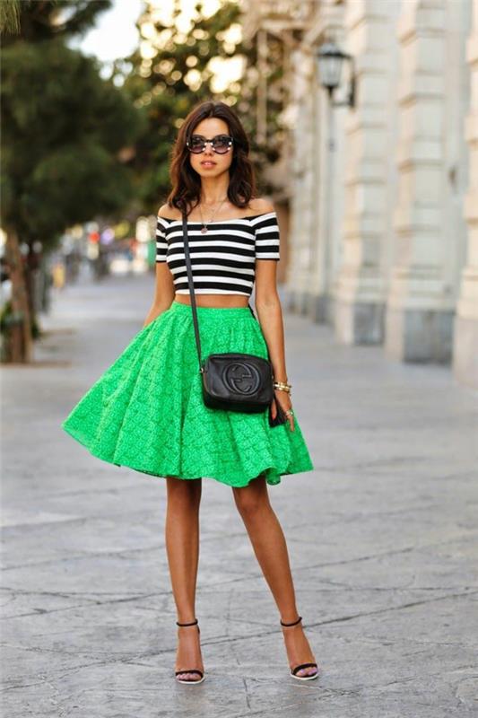 sukňa so zeleným závitom
