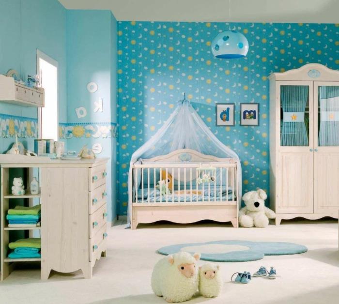 detská izba alebo izba pre chlapca-pekne-svetlo-modrá