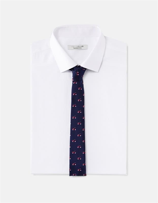 slips-för-mannen-cyklar-vit-skjorta