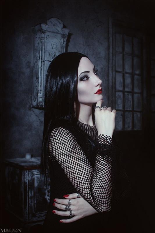 Addams familj morticia addams familjekaraktär morfotokostymen