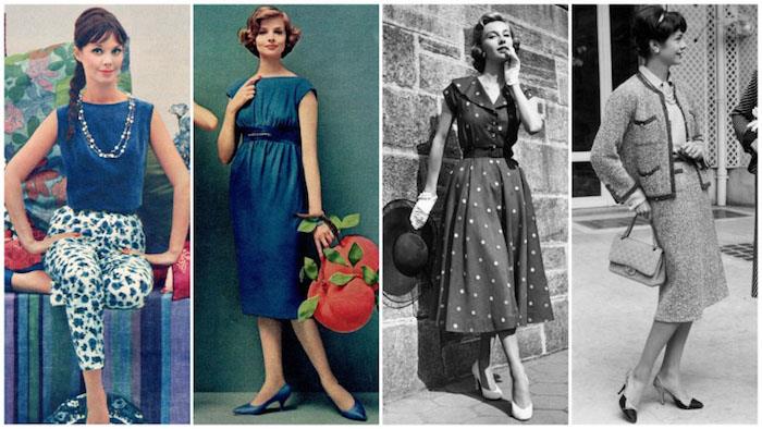 كولاج بأسلوب الخمسينيات ، كيف ترتدي أزياء الخمسينيات ، ملابس الخمسينيات ، أن تكون امرأة أنيقة