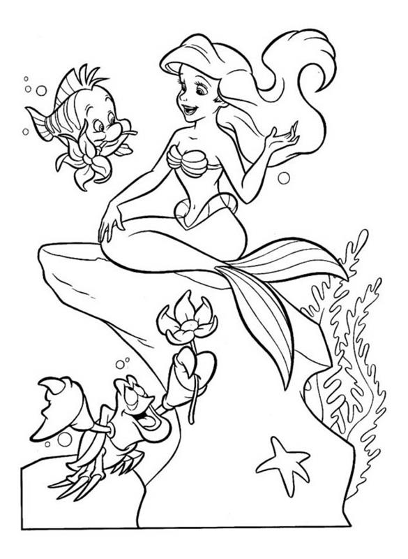 malá-morská panna-cool-nápad-na-zábavu-kreslenie-sebastian