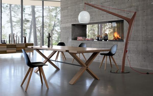 the-roche-bobois-table-a-wooden-table-and-a-floor-lamp