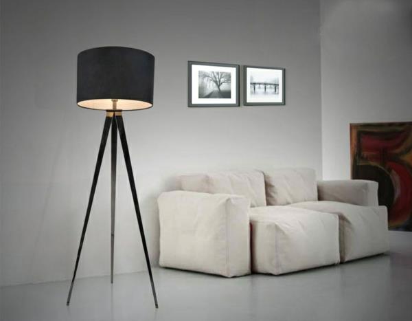 stojanová lampa-muška-čierna-statív