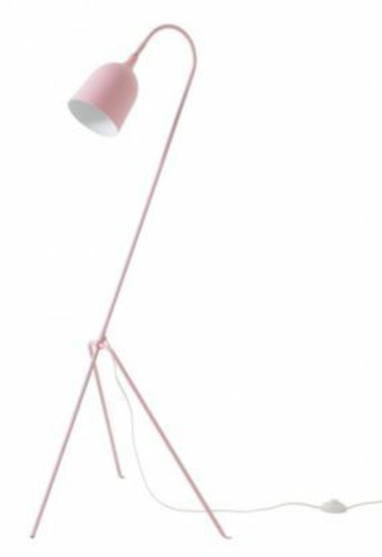 stojacia lampa-mucha-trepied-pastelovo-ružová