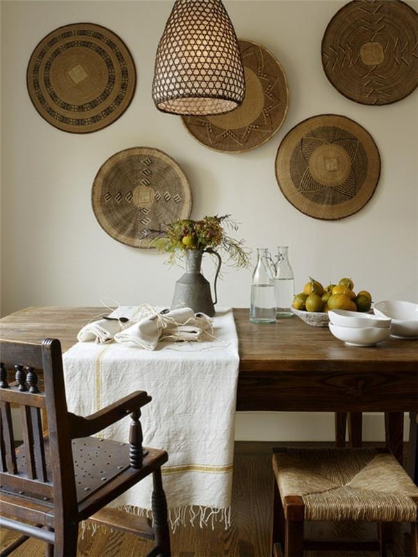 Afrikansk lampa-bord-och-trä-stol-parkett-lampa