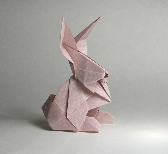 origami-ružový-papierový zajačik-pre-začiatočníkov-ako-na-origami