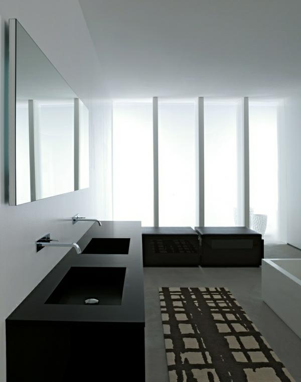 minimalistický-dvojitý-kúpeľňa-čierne-umývadlo