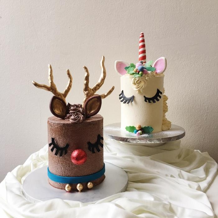 nápady na narodeninovú tortu jednorožca dve možnosti - čokoláda a vanilka