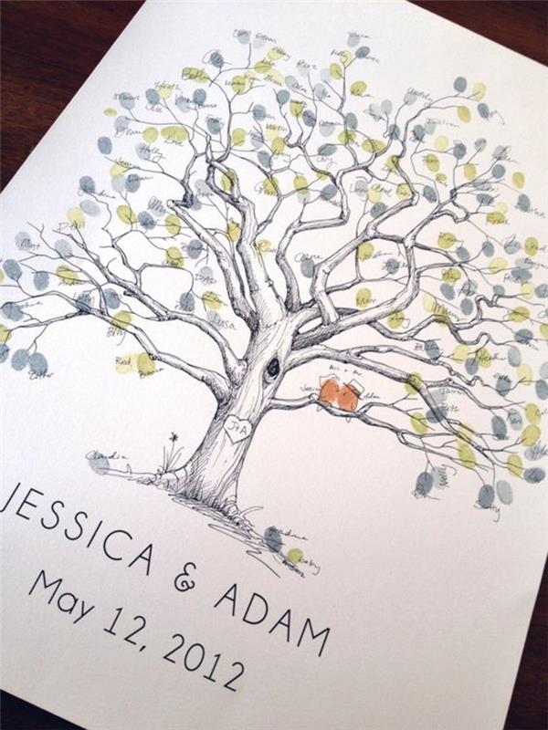Vytvorte si svadobnú knihu hostí Svadobná kniha skvelý originálny nápadový strom