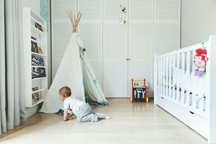teepee-detská-posteľ-stan-nápad-interiér-detská izba-na-výrobu-roztomilého dieťaťa