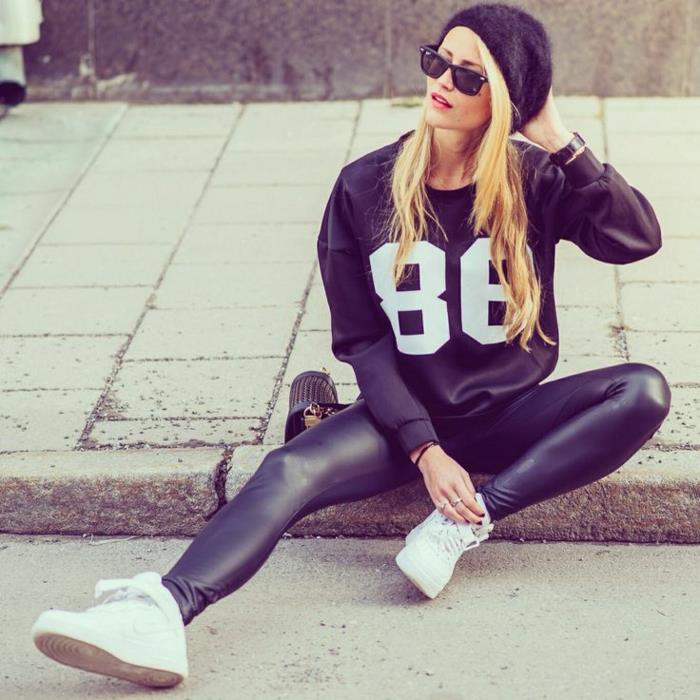 Snygg kvinna swag outfit swag outfit sportkläder outfit
