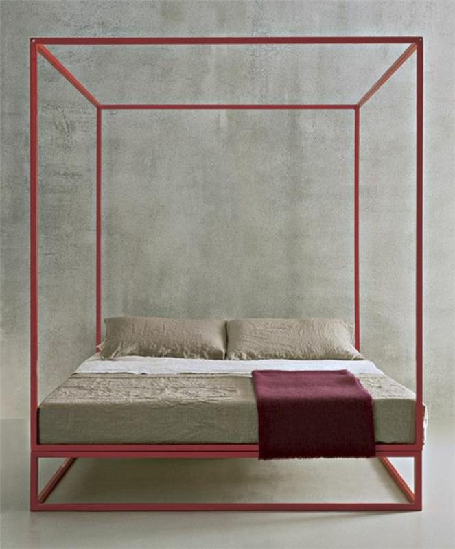 تصميم معاصر-سرير-بنفسجي-طلى-حديد-مقعدين-رخيصة-سرير بالغ