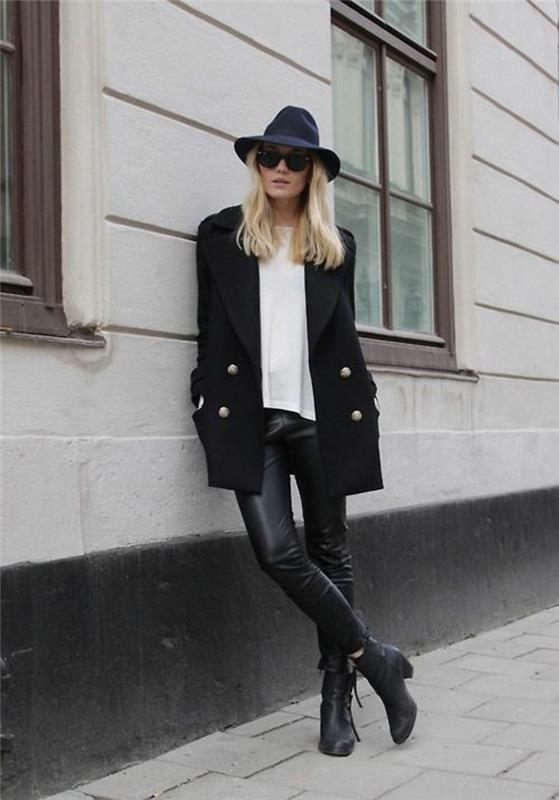 bohem-look-elegant-läder-leggings-sjöman-rock-hatt-med-kantade kanter