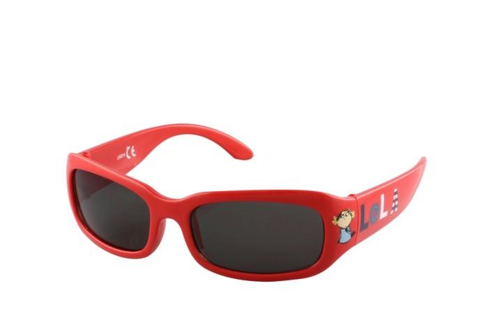 نظارة شمسية للأطفال باللون الأحمر مع حجم خنفساء سعيدة