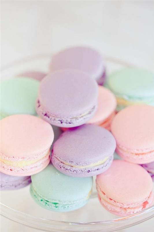 pastelové farby macarons bledá tapeta nápad s francúzskym dezertným jedlom, pastelový obrázok tapety