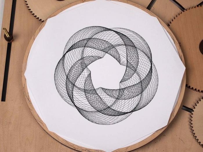 Vackra geometriska ritdjur som är enkla att rita cirkeldesigner