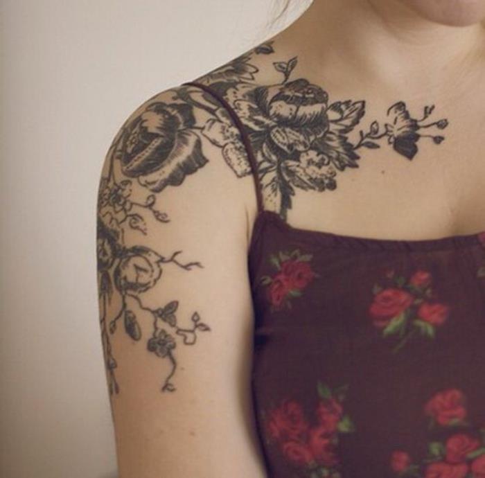 Význam tetovania kvetu sovy a nápad na rameno
