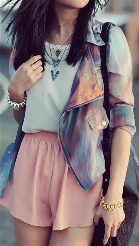krásne-outfit-šaty-šortky-pre-ženy-v-ružovej farbe