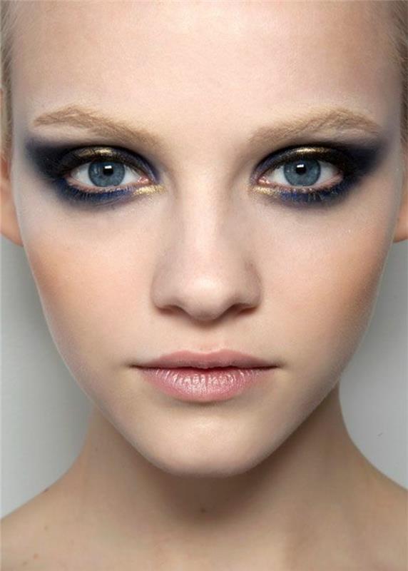 make-up s modrým okom-make-up-naučiť sa-ako-aplikovať-makeup s modrým okom