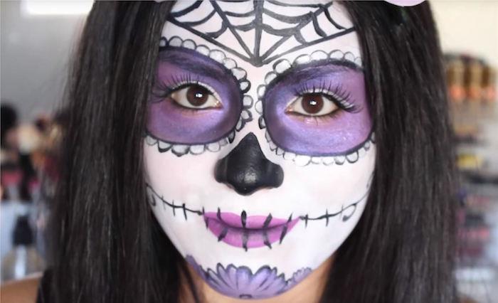 mexikansk skalle smink kvinna färger dag av de döda godisskallen