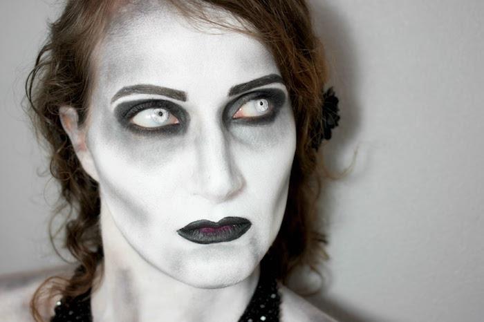 zombie brud kostym odöda smink skelett kvinna