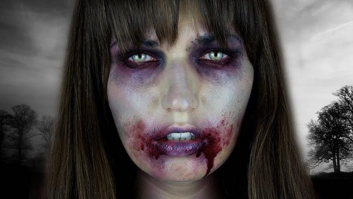 enkel zombie makeup kvinna vakna