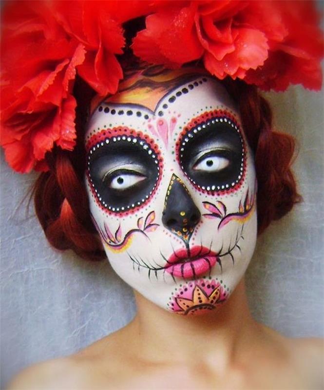 mexikansk stil skalle makeup förklädnad idé calavera