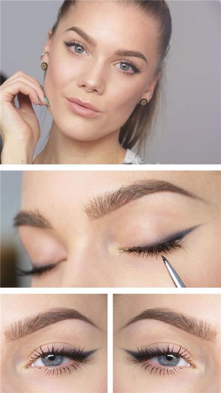 jednoduchý-makeup-oko-makeup-akt-štýl