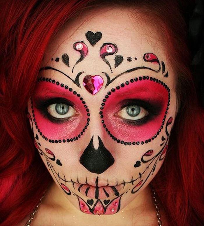 makeup godis skalle mexico idé förklädnad dag av det döda skelettet halloween