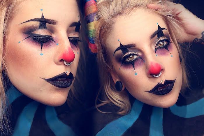 cloan girl makeup för halloween