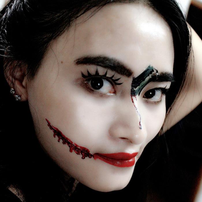 zombie make up halloween smink kvinna enkel
