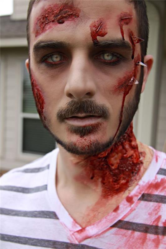 zombie kostym man make up walking dead