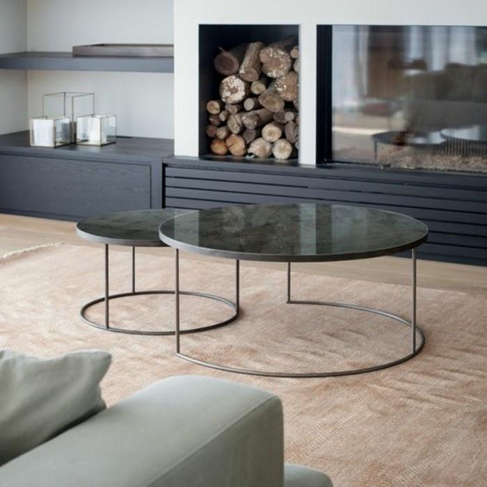 mörk-marmor-och-stål-ben-för-det här runda-marmor-bordet