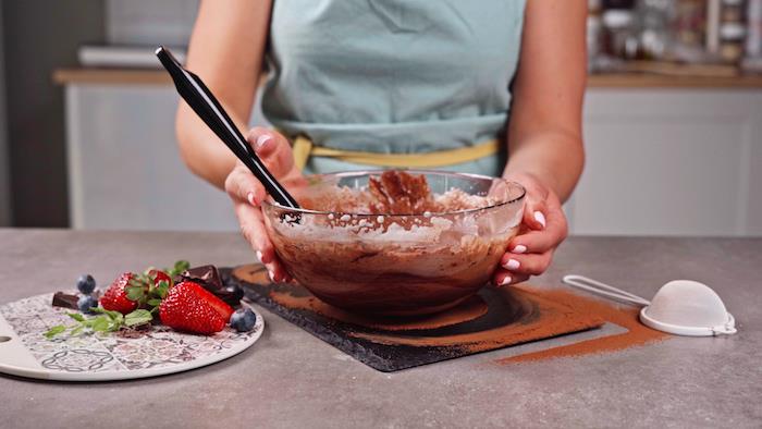 mörk chokladmousse recept med aquafaba, enkel vegansk diet efterrätt utan bakning att göra hemma