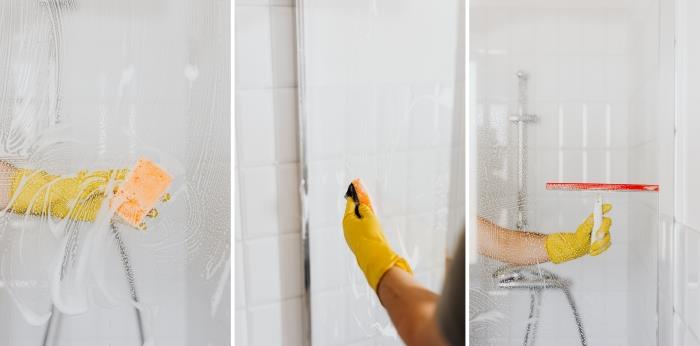 jednoduchá metóda umývania okien a zrkadiel účinná bez chemikálií bez stôp príslušenstvo na čistenie kúpeľňovej sprchovej kabíny