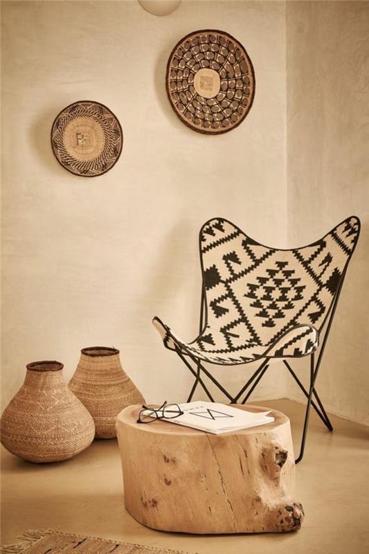 Afrikansk-möbler-etnisk-stol-trä-matta