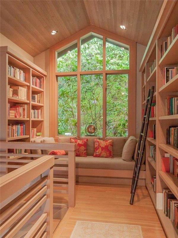 knižnica-nábytok-lavica-pod-okno
