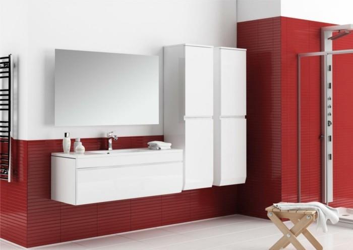 kúpeľňový nábytok-conforama-nástenná-kúpeľňa-červeno-biely
