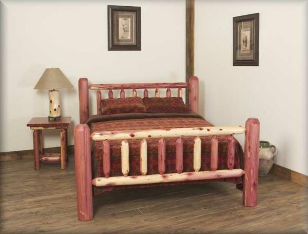 nábytok zo surového dreva-posteľ-spálňa