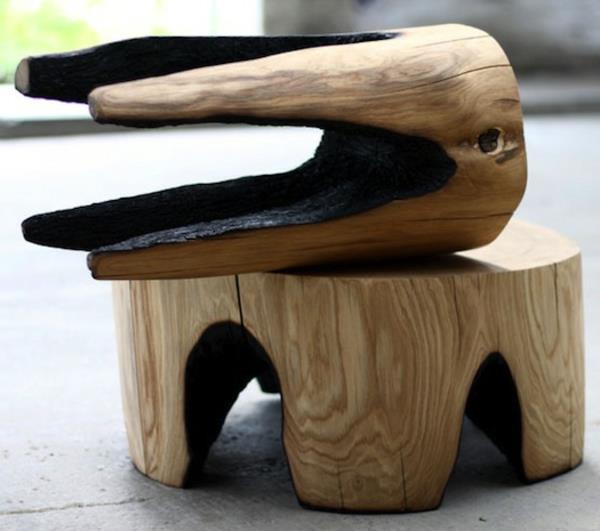 surový-drevený-nábytok-konferenčný stolík-pálené drevo