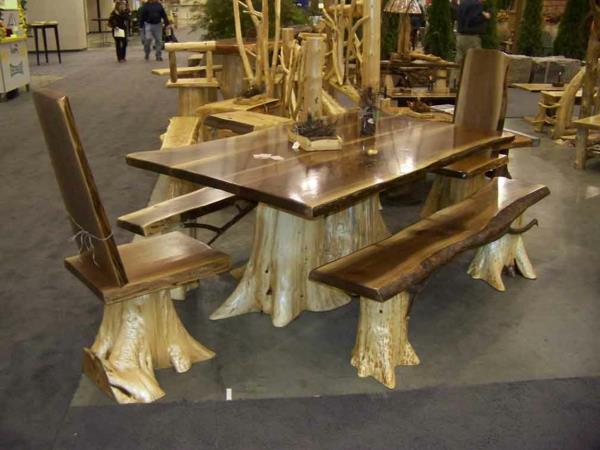 طاولة وكراسي أثاث ريفي