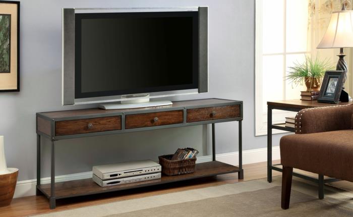 möbler i industriell stil-tv-skåp-vardagsrum