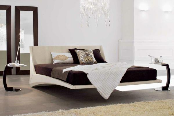 minimalistická zavesená posteľ