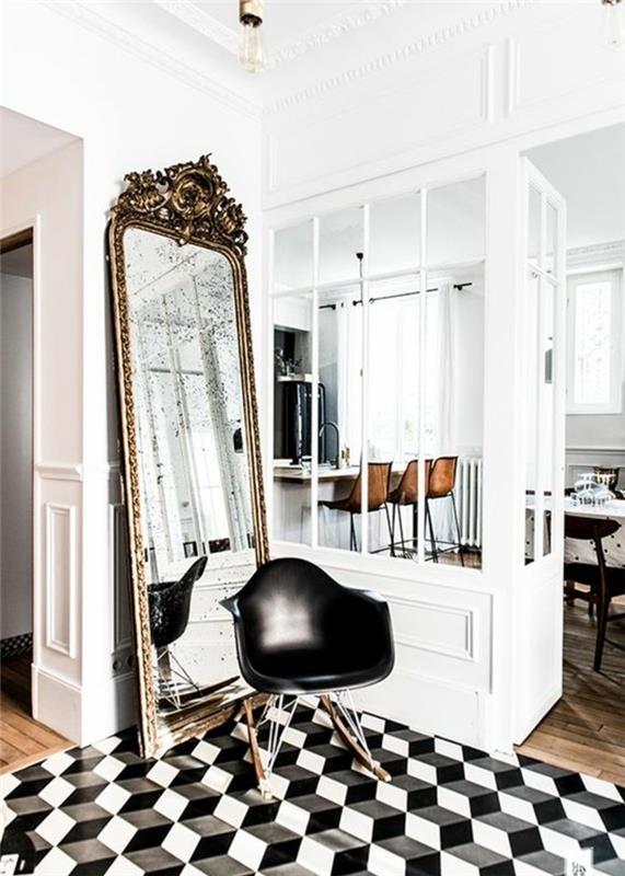 vägg-spegel-stor-stor-grand-miror-barock-kakel-schackbräda
