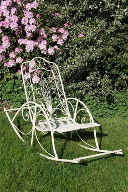 záhradný nábytok-biela-stolička