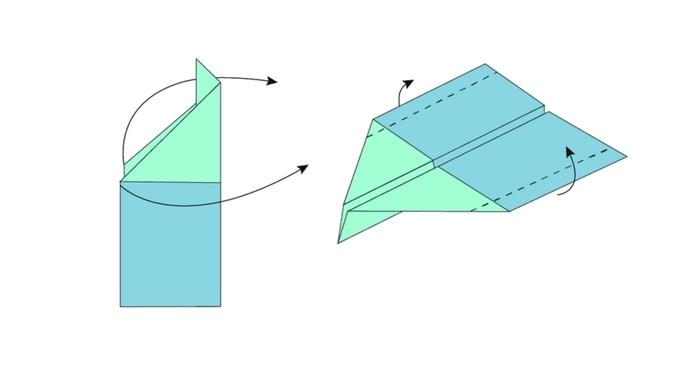 ako vyrobiť papierové lietadlo, ktoré letí niekoľkými jednoduchými skladacími krokmi, ľahká aktivita origami pre deti