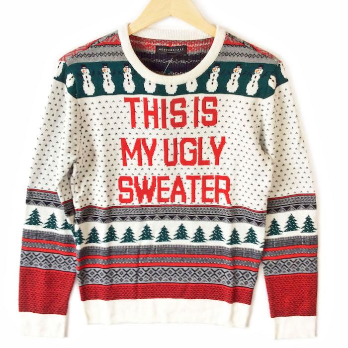 škaredý skokanský gýč humor na prázdniny tu je môj škaredý vianočný sveter